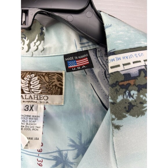 Vintage Kalaheo Hawaiian Shirt Mens 3XL Pearl Harbor USS Arizona WW2 Hawaii USA - Picture 11 of 11
